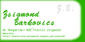 zsigmond barkovics business card